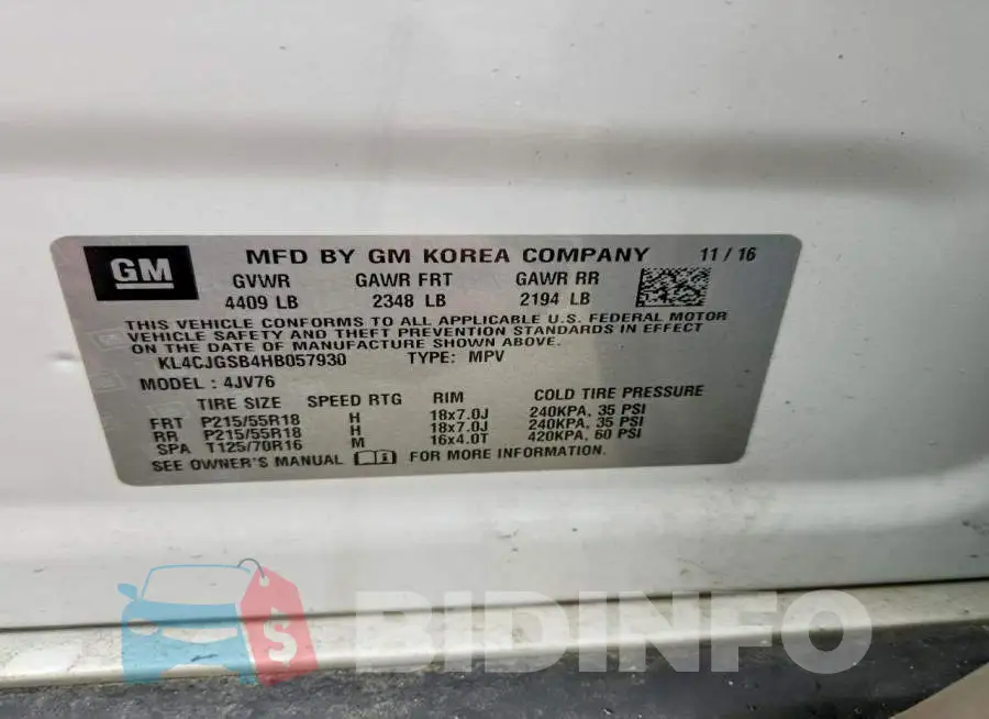 KL4CJGSB4HB057930 Photo# 12