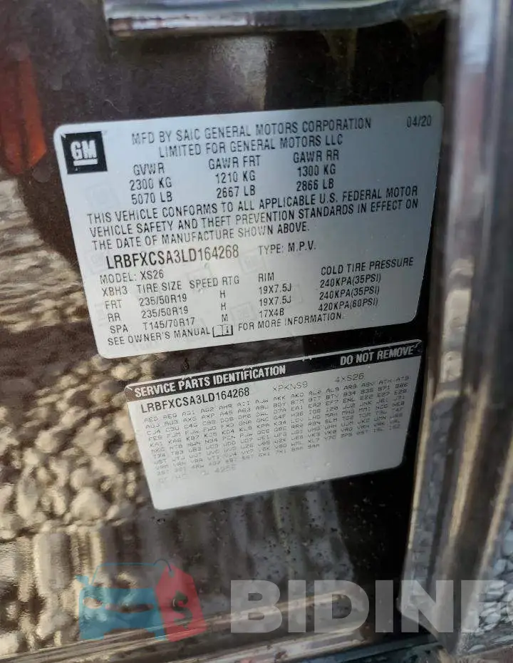 LRBFXCSA3LD164268 Photo# 13