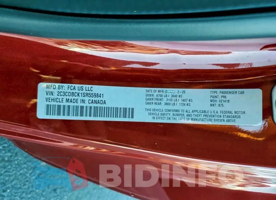 2C3CDBCK1SR559841 Photo# 13