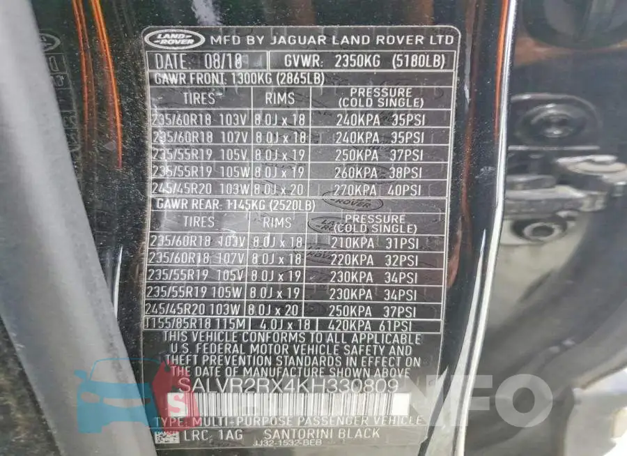 SALVR2RX4KH330809 Photo# 12