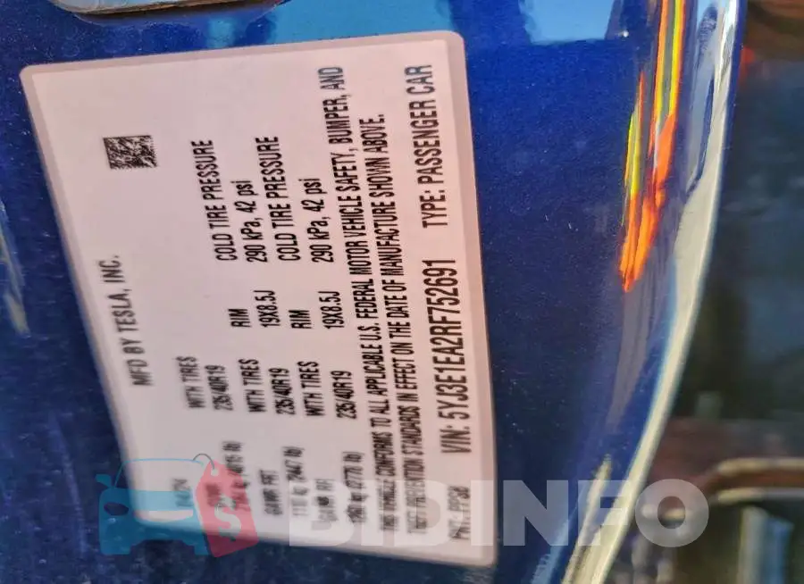 5YJ3E1EA2RF752691 Photo# 12