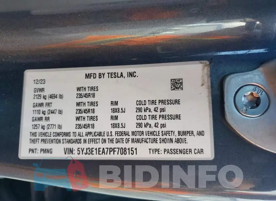 5YJ3E1EA7PF708151 Photo# 12