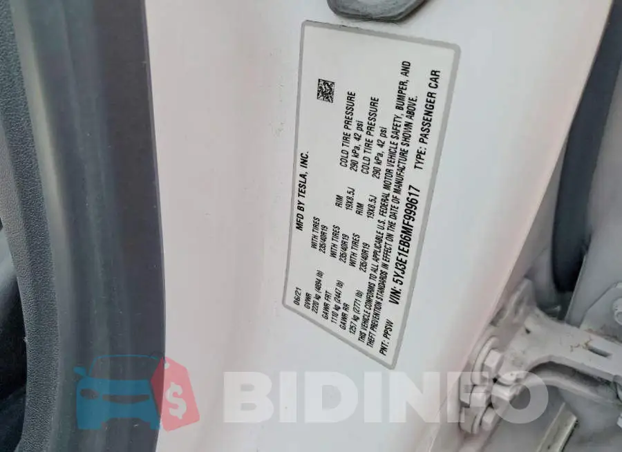 5YJ3E1EB6MF999617 Photo# 13