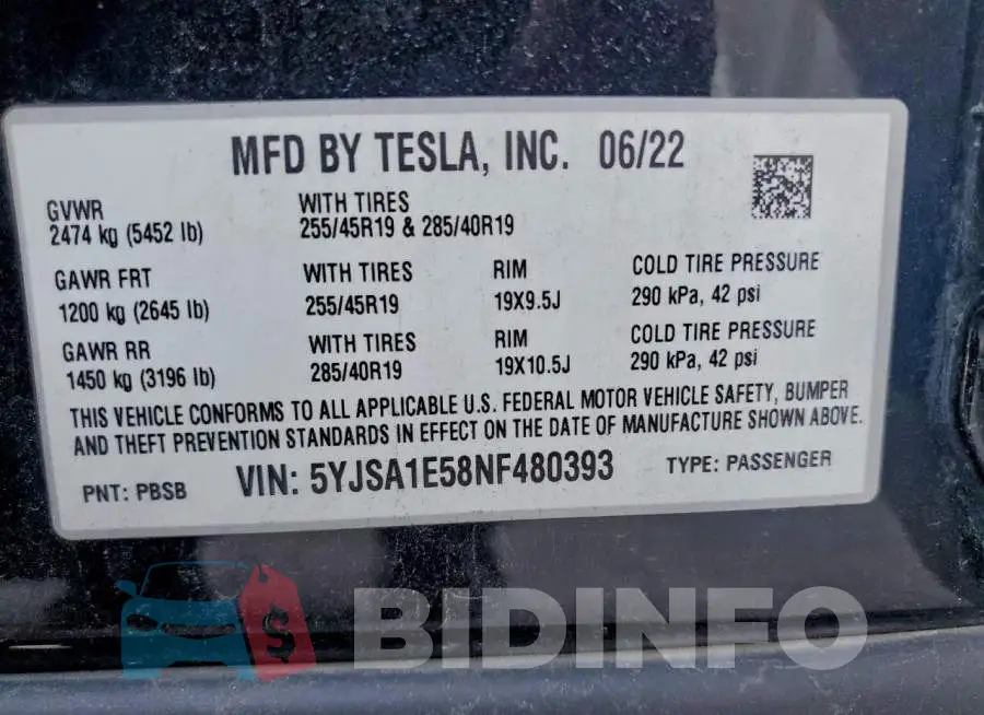 5YJSA1E58NF480393 Photo# 12