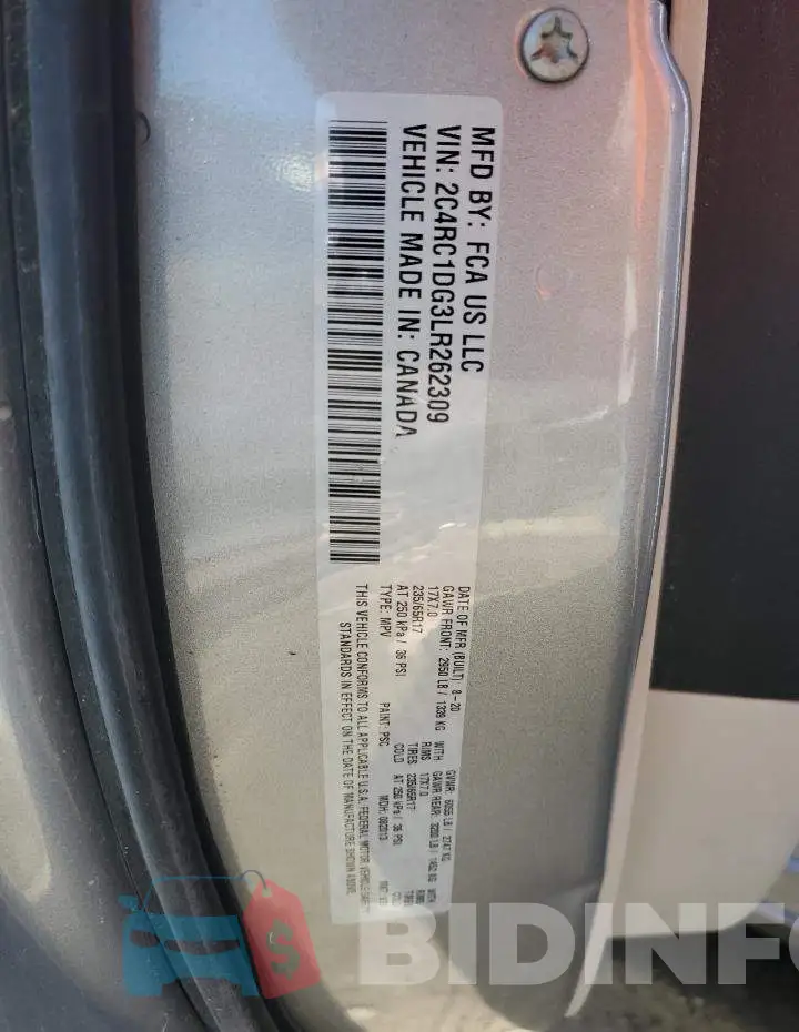 2C4RC1DG3LR262309 Photo# 14