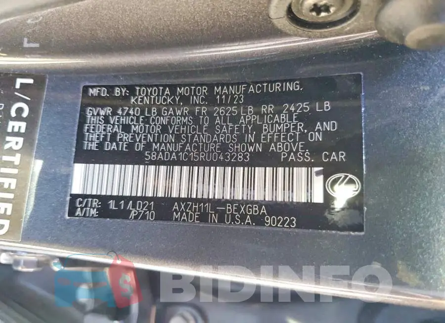 58ADA1C15RU043283 Photo# 12