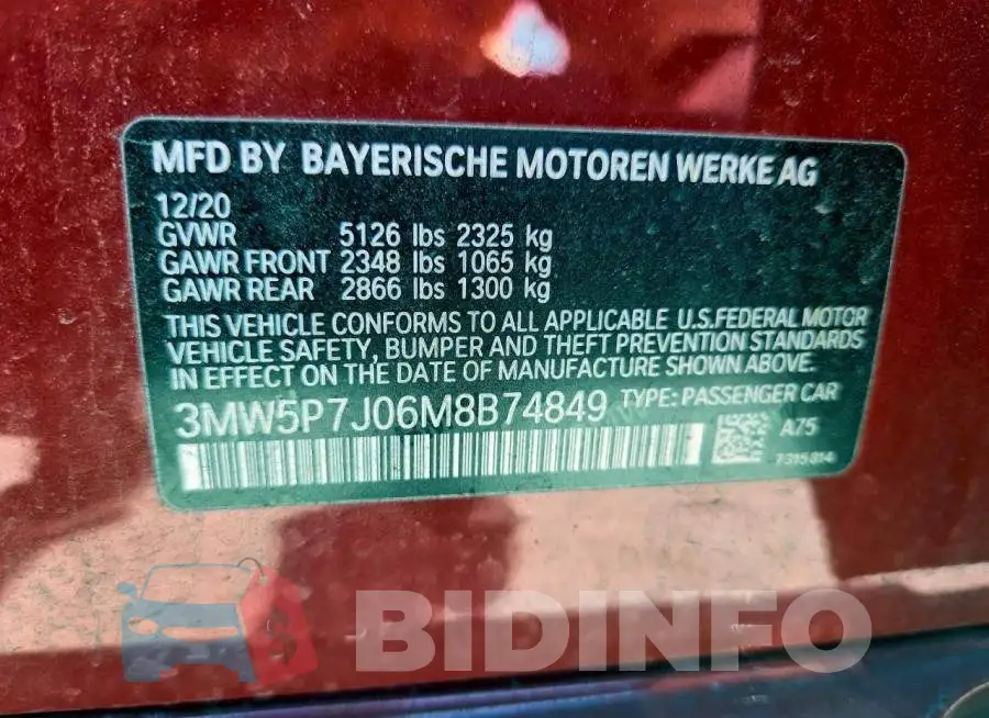 3MW5P7J06M8B74849 Photo# 12