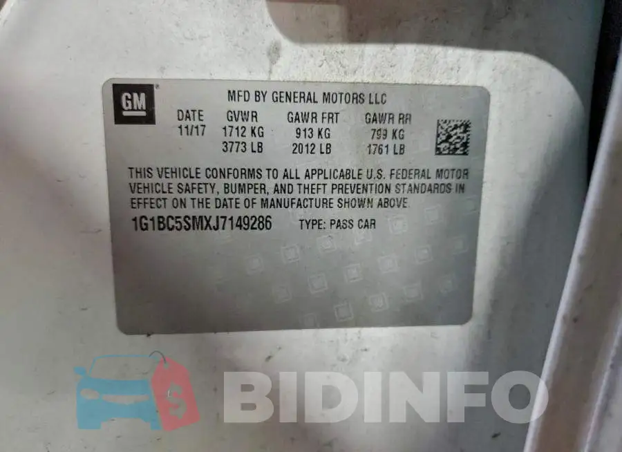1G1BC5SMXJ7149286 Photo# 12
