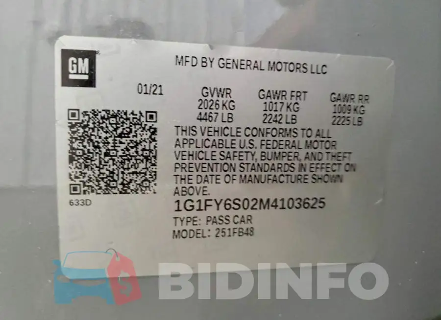 1G1FY6S02M4103625 Photo# 13