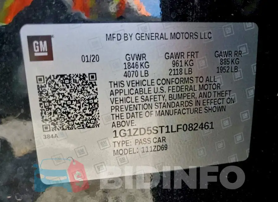 1G1ZD5ST1LF082461 Photo# 12
