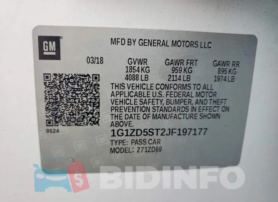 1G1ZD5ST2JF197177 Photo# 12