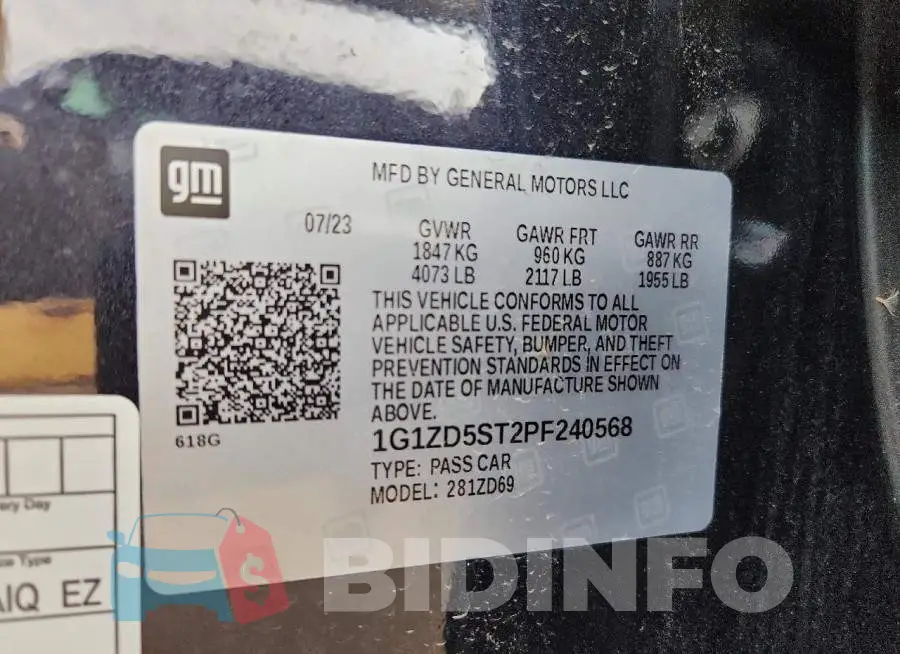 1G1ZD5ST2PF240568 Photo# 12