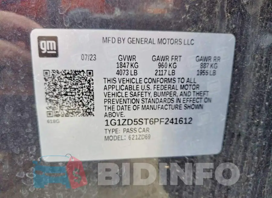 1G1ZD5ST6PF241612 Photo# 12