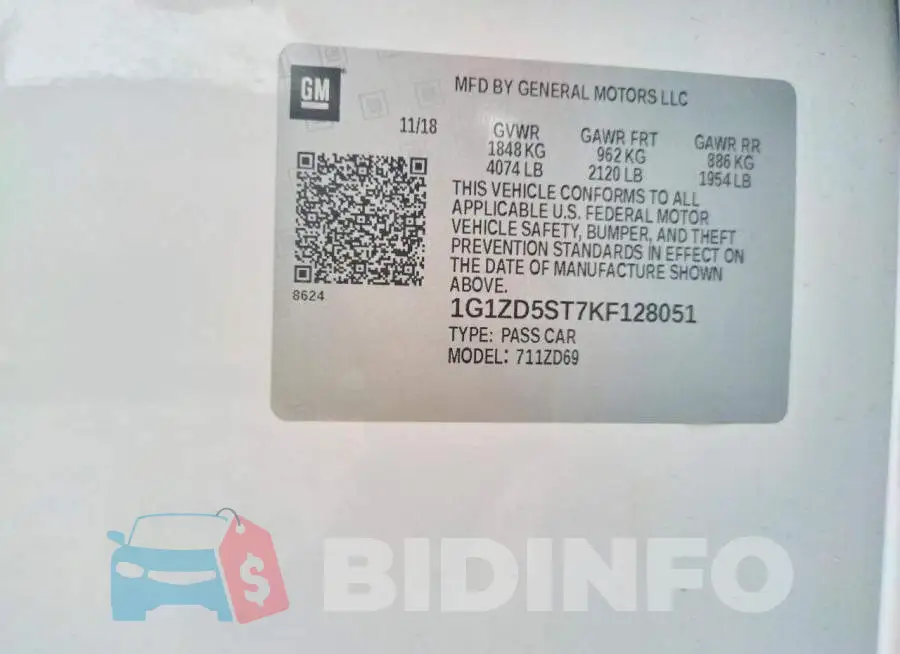 1G1ZD5ST7KF128051 Photo# 12