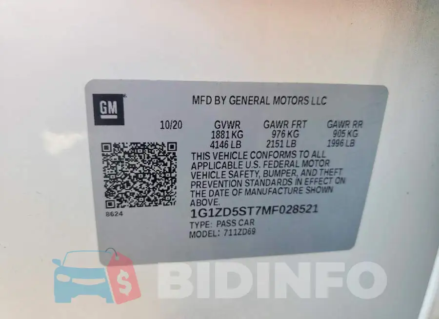 1G1ZD5ST7MF028521 Photo# 9