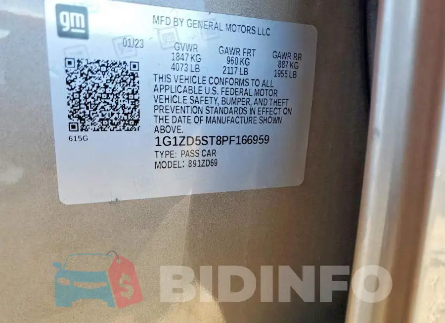 1G1ZD5ST8PF166959 Photo# 12