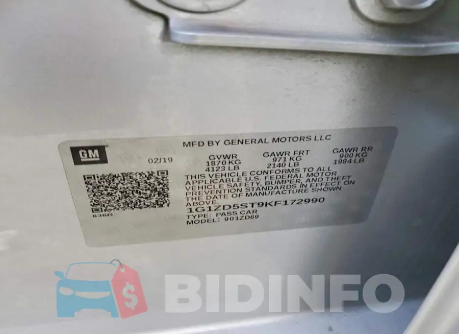 1G1ZD5ST9KF172990 Photo# 12