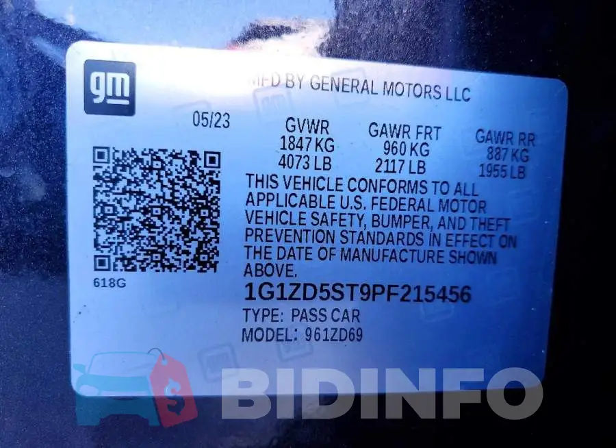 1G1ZD5ST9PF215456 Photo# 12