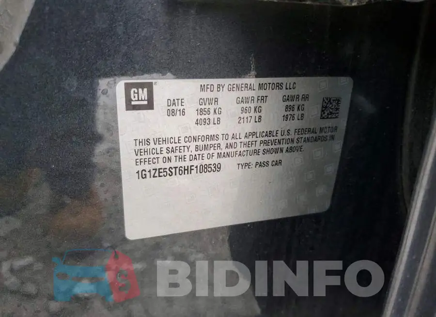 1G1ZE5ST6HF108539 Photo# 13