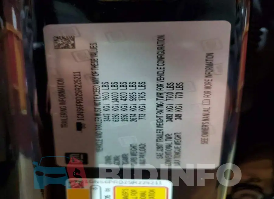 1GNS6PRD2SR225211 Photo# 13