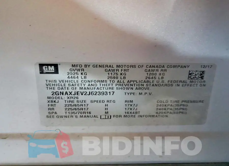 2GNAXJEV2J6239317 Photo# 12