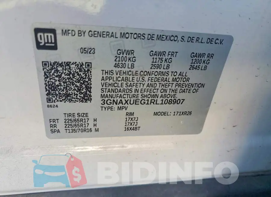 3GNAXUEG1RL108907 Photo# 13