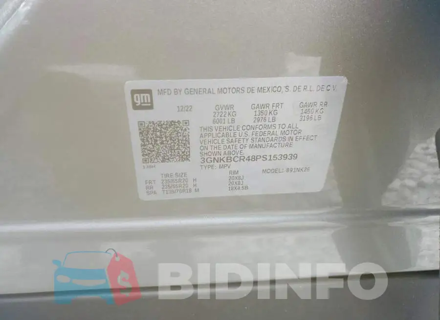 3GNKBCR48PS153939 Photo# 12