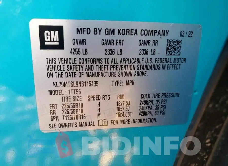 KL79MTSL9NB115435 Photo# 13