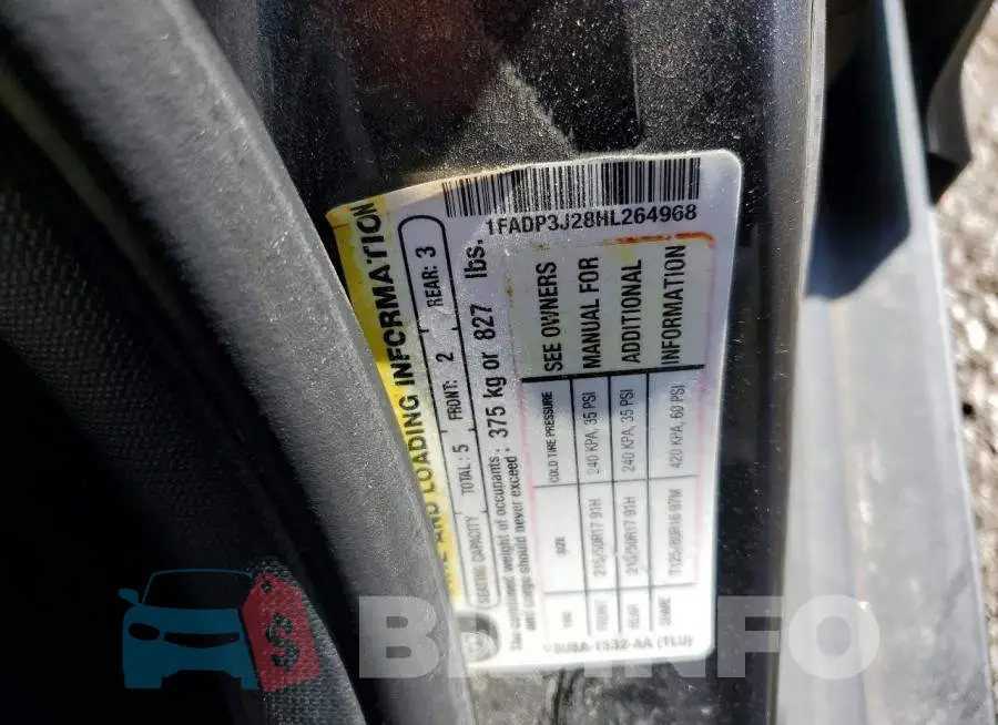 1FADP3J28HL264968 Photo# 12