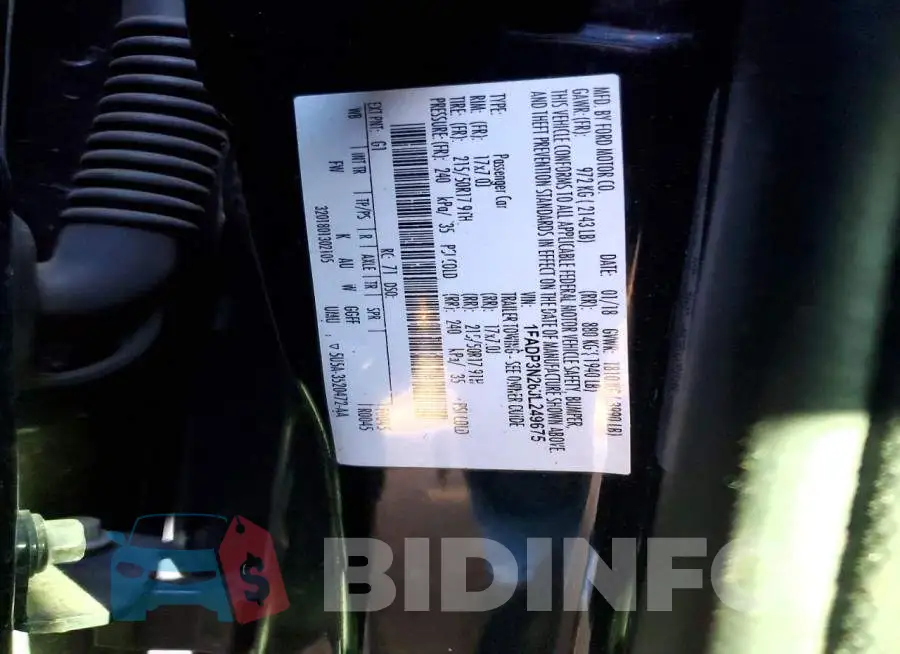 1FADP3N26JL249675 Photo# 12