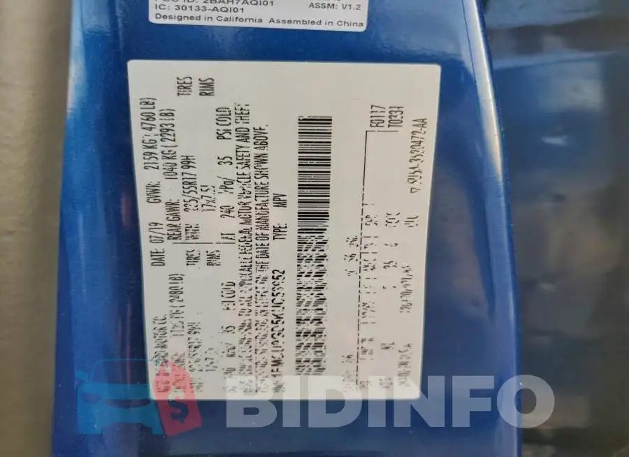 1FMCU9GD5KUC53952 Photo# 12