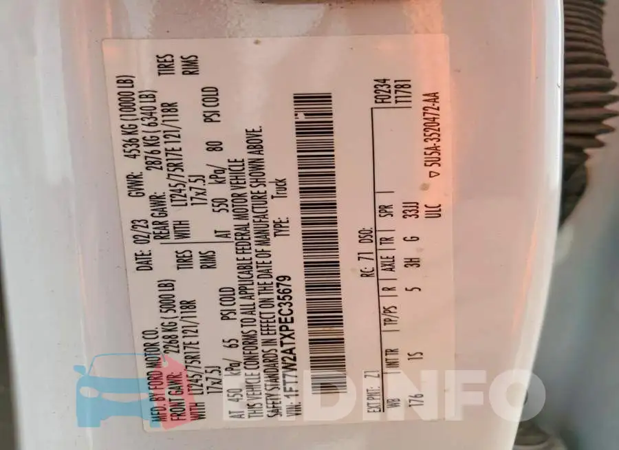 1FT7W2ATXPEC35679 Photo# 13