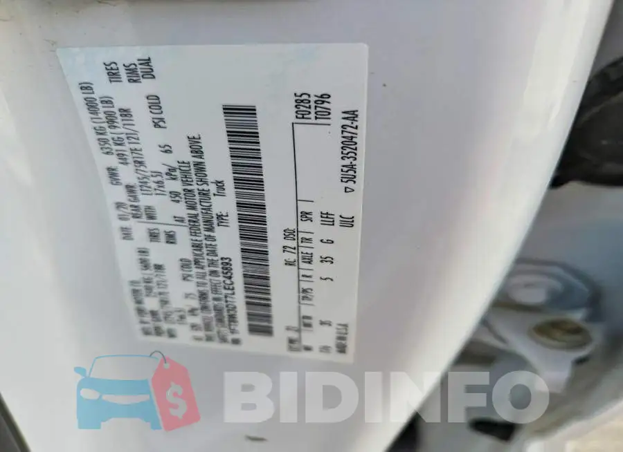 1FT8W3DT7LEC45893 Photo# 12