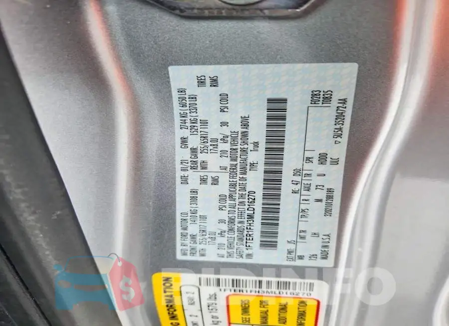 1FTER1FH3MLD16270 Photo# 12