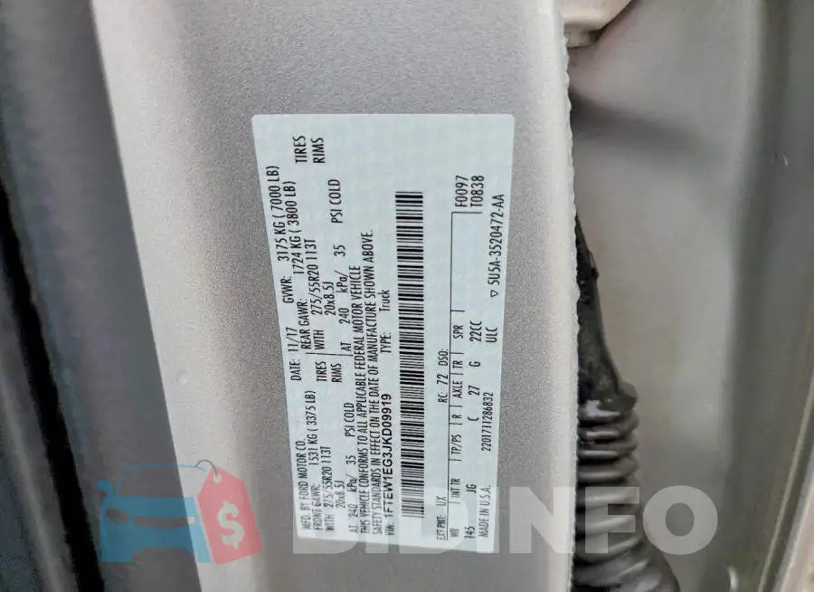 1FTEW1EG3JKD09919 Photo# 12