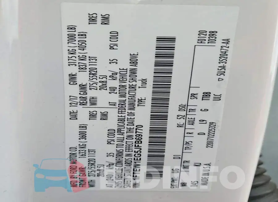 1FTEW1EG5JFB69770 Photo# 13