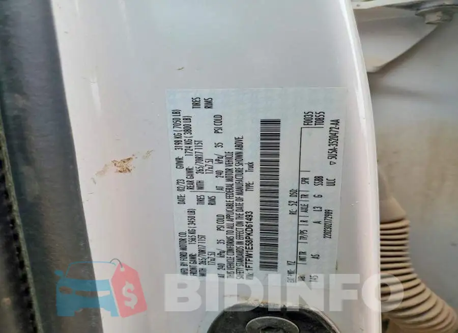 1FTFW1E58PKD61493 Photo# 13