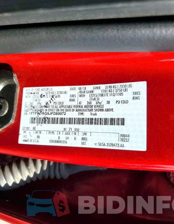 1FTFW1RG9JFD89072 Photo# 12
