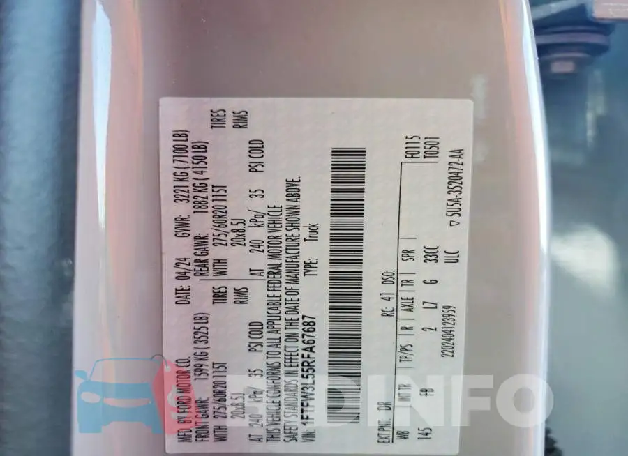 1FTFW3L55RFA67687 Photo# 12
