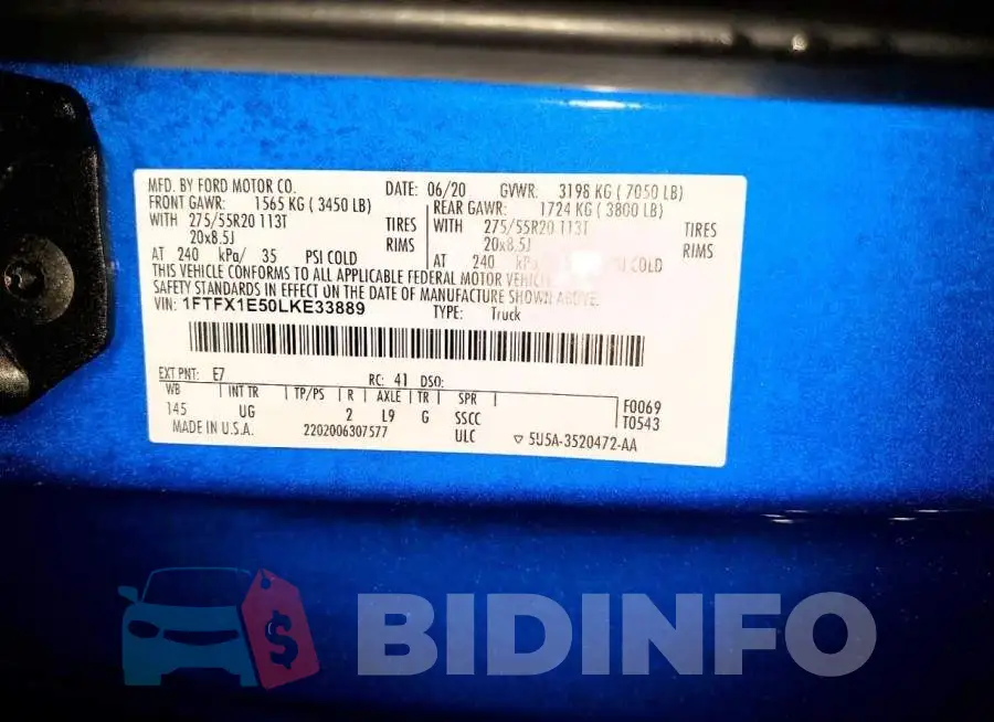1FTFX1E50LKE33889 Photo# 12