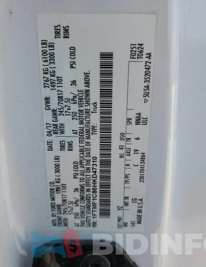 1FTMF1C86HKD47310 Photo# 12