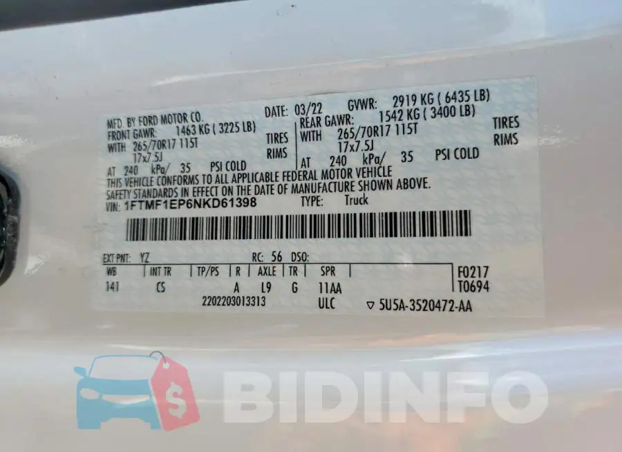 1FTMF1EP6NKD61398 Photo# 12
