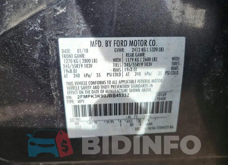 2FMPK3K90JBB45332 Photo# 14