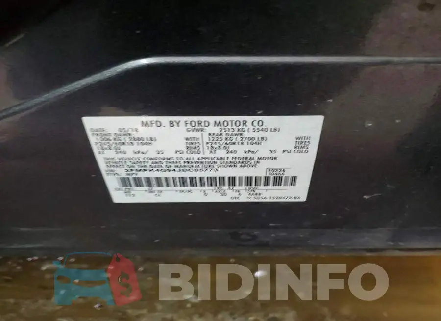2FMPK4G94JBC05773 Photo# 14