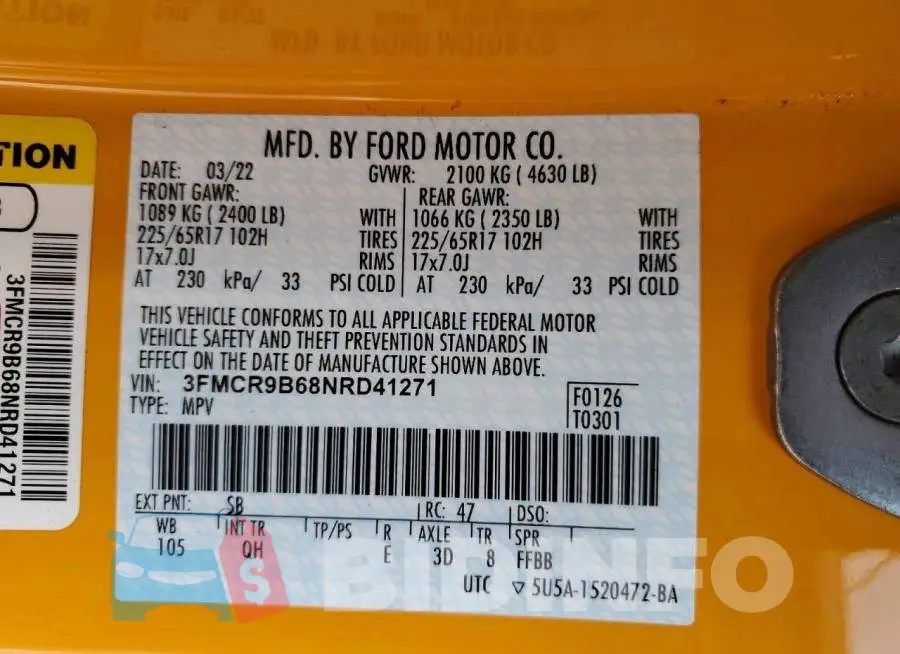 3FMCR9B68NRD41271 Photo# 13