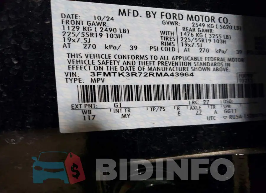 3FMTK3R72RMA43964 Photo# 13