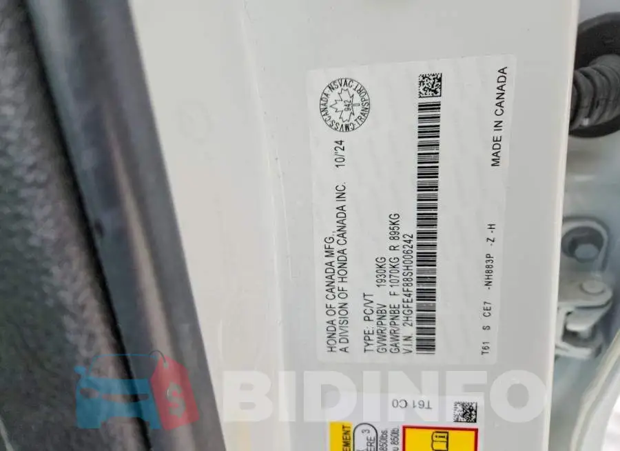 2HGFE4F88SH006242 Photo# 13