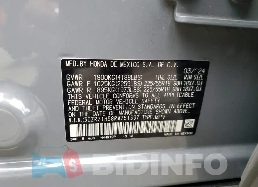 3CZRZ1H58RM751337 Photo# 13