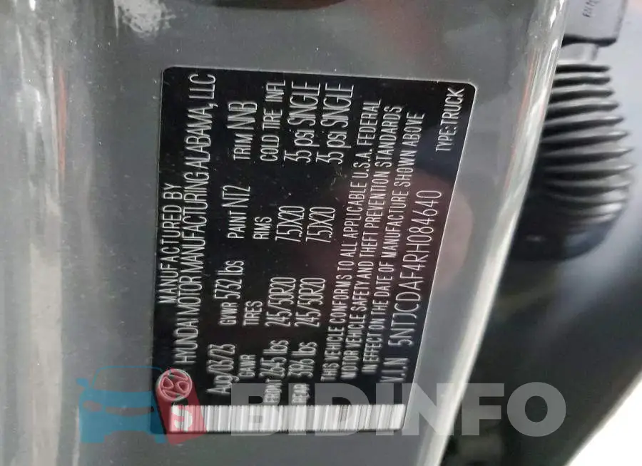 5NTJCDAF4RH084640 Photo# 13
