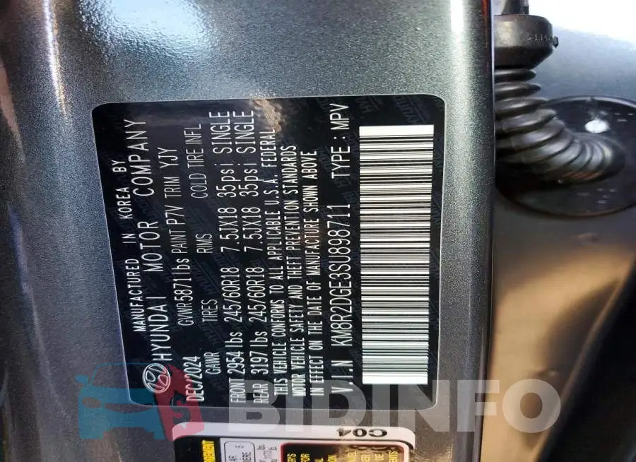 KM8R2DGE3SU898711 Photo# 14